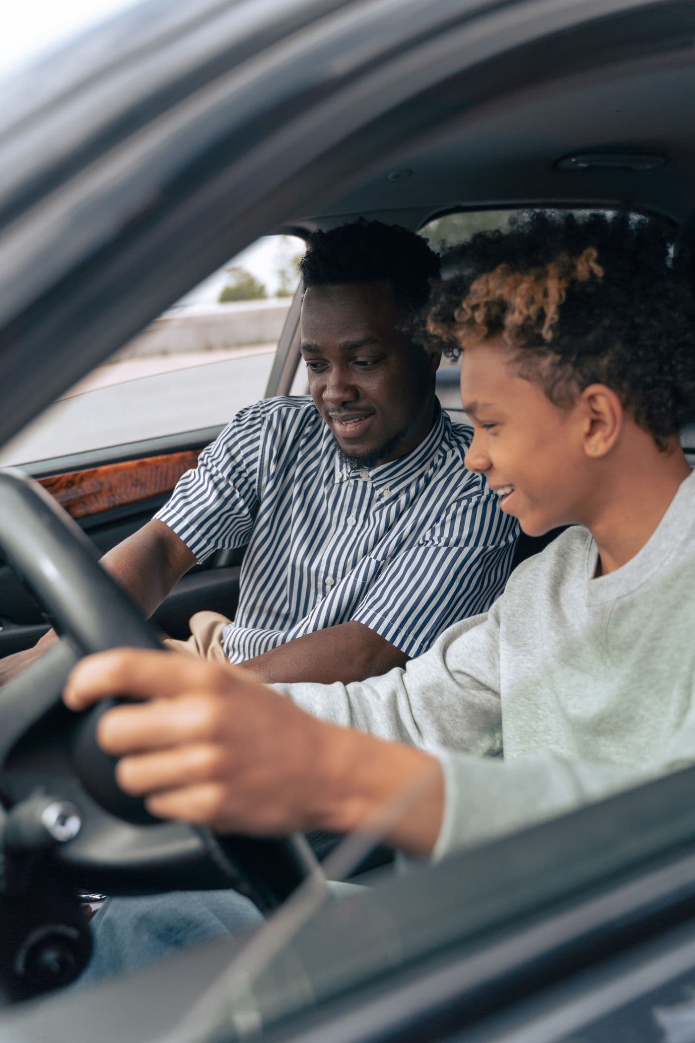 A driving instructor guiding a learner during a lesson